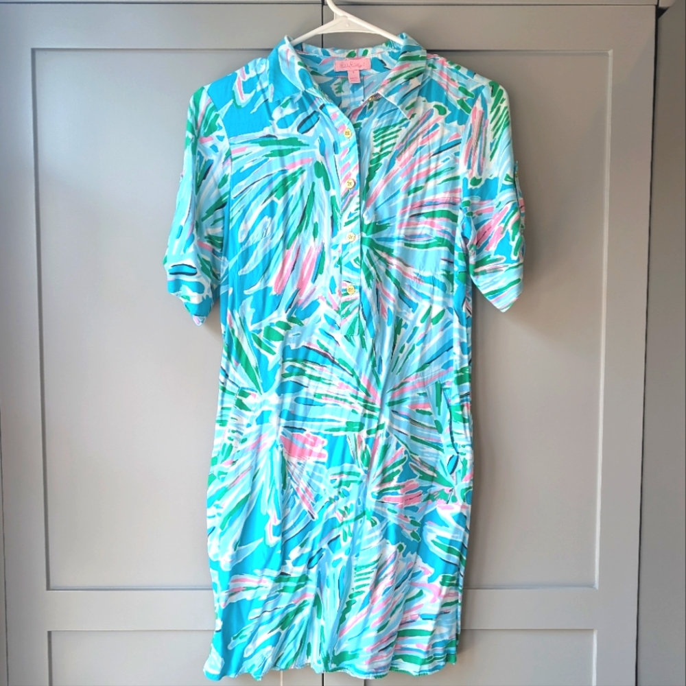 Lilly Pulitzer Print Shirt Dress